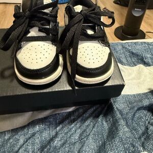 Jordan Kids Black and White Sneakers